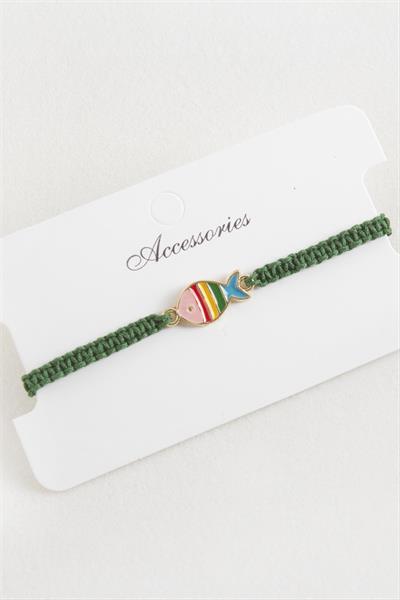 Balık Makrome Örgülü Bileklik