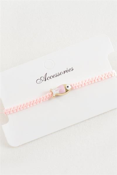 Balık Mineli Makrome Örgülü Bileklik