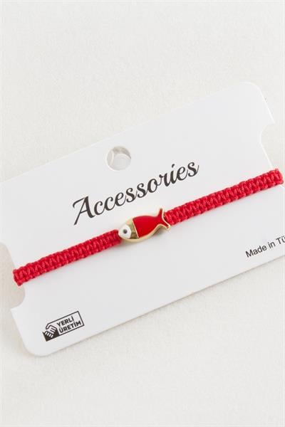 Balık Mineli Makrome Örgülü Bileklik