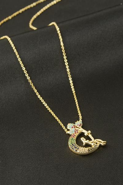 Balonlu Kız Çocuk Zirkon Taşlı Kolye