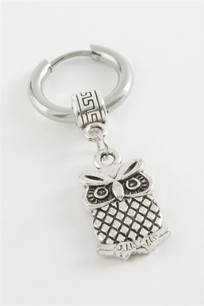 Baykuş Erkek Çelik Küpe