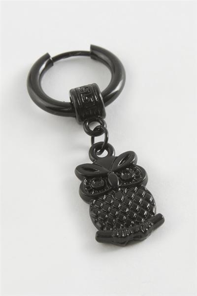 Baykuş Erkek Çelik Küpe