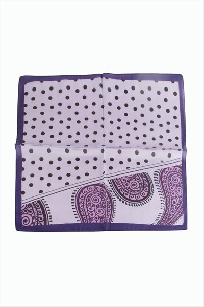Benekli Desenli Zr Şifon Fular 50*50 cm