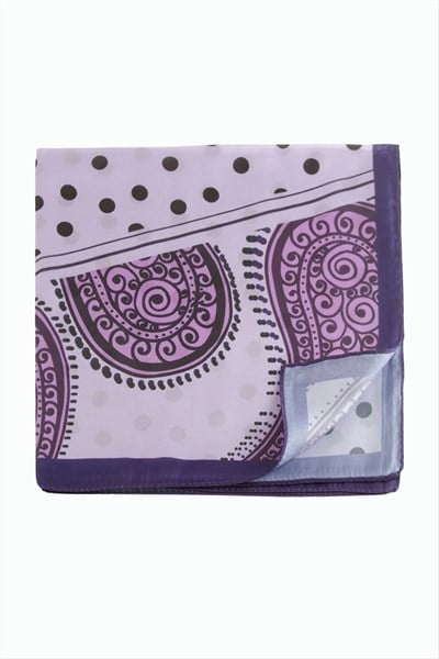 Benekli Desenli Zr Şifon Fular 50*50 cm