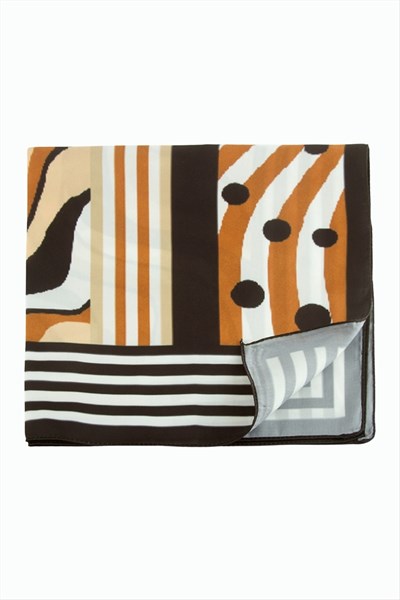 Benekli Desenli Zr Şifon Fular 50*50 cm