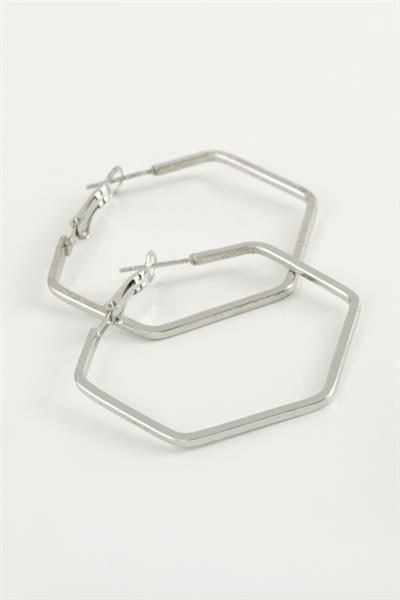 Beşgen Halka Küpe 4 cm