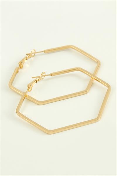 Beşgen Halka Küpe 4 cm