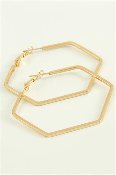 Beşgen Halka Küpe 6 cm