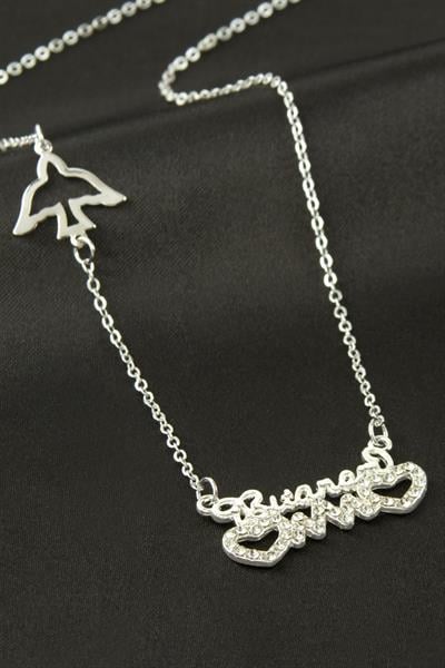 Bitanem Yazılı Kalp Ritim Şans Kolye