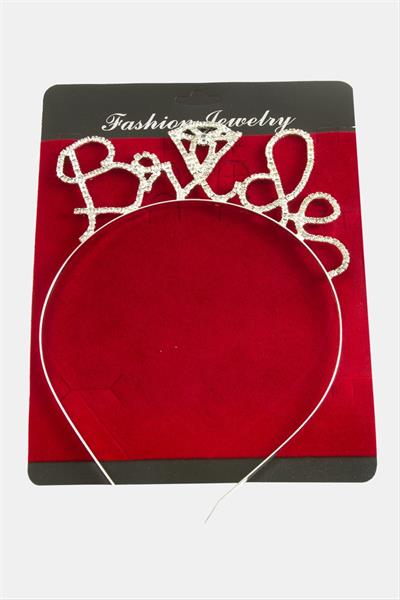 Bride Yazılı Taşlı Taç