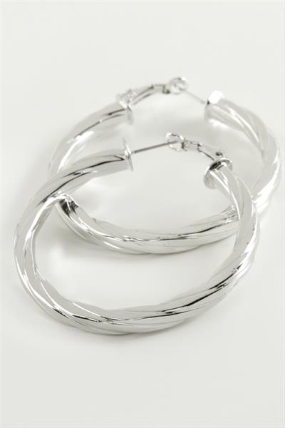 Burgulu Halka Küpe 4,5 cm