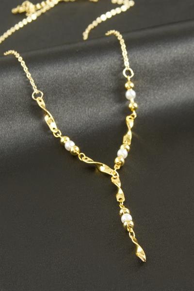 Burgulu İnci Y Kolye