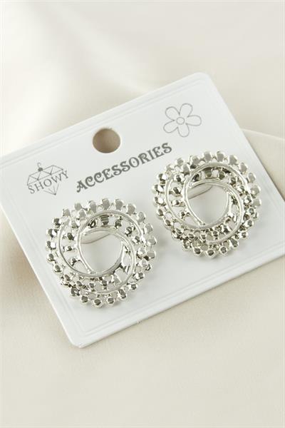 Burgulu Zikzak Metal Küpe