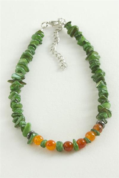 Çakra Yeşim Kırık Doğaltaş Kolye