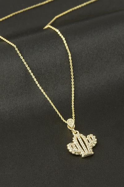 Çam Ağacı Zirkon Taşlı Kolye