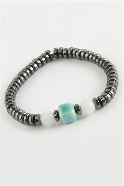 Cam & Hematit Doğaltaş Bileklik