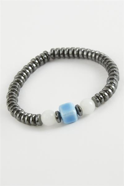 Cam & Hematit Doğaltaş Bileklik