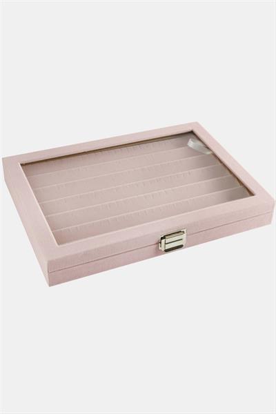 Cam Kapaklı Anfora Kumaş Küpe Standı 24*34 cm