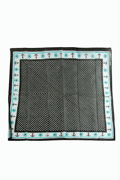 Çapa Dümen Desenli Bandana 50*50