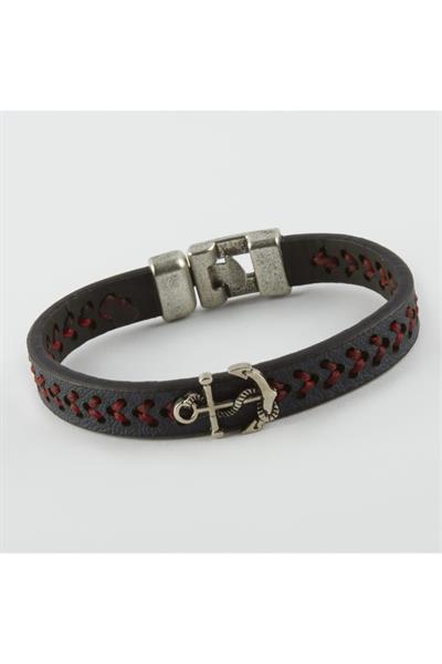 Çapa Figürlü Kaliteli Suni Deri Bileklik
