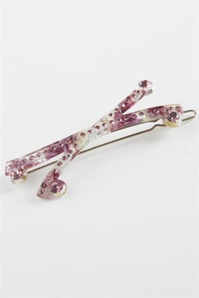 Çarpı Taşlı Klipsli Toka