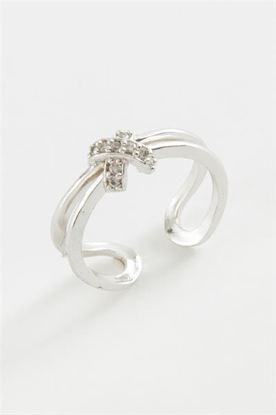 Çarpı Zirkon Taşlı Yüzük