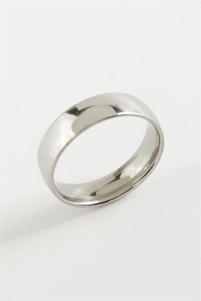 Çelik Alyans Yüzük 6 mm