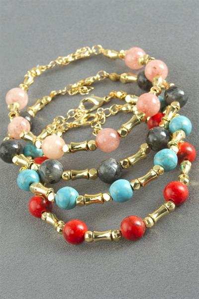 Ceyt Taşlı Metal Bileklik