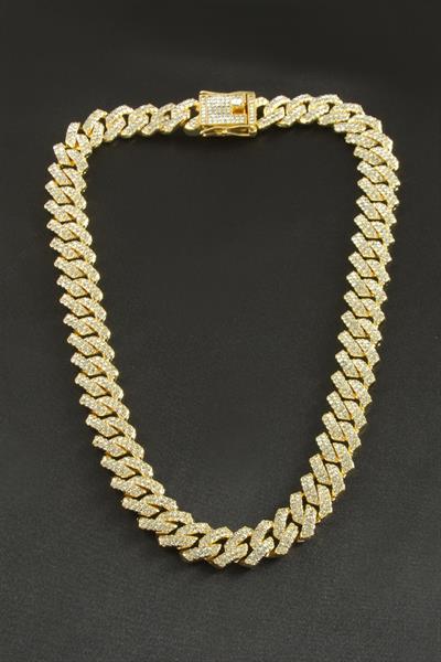 Chain Zikzak Zirkon Taşlı Lüks Çelik Kolye