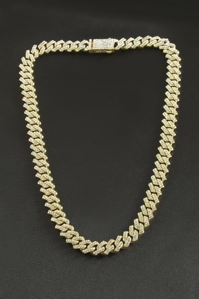 Chain Zikzak Zirkon Taşlı Lüks Çelik Kolye