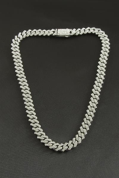 Chain Zikzak Zirkon Taşlı Lüks Çelik Kolye
