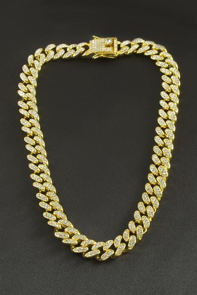 Chain Zirkon Taşlı Lüks Çelik Kolye