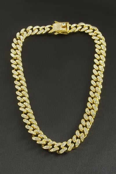 Chain Zirkon Taşlı Lüks Çelik Kolye