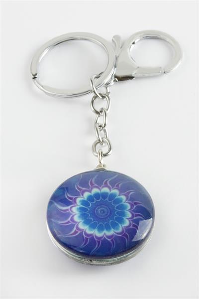 Çiçek Cam Anahtarlık