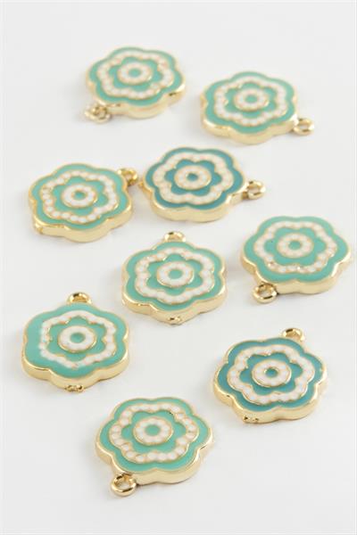 Çiçek Çift Kulplu Mineli Bileklik ve Kolye Ucu Aparatı 1 Adet