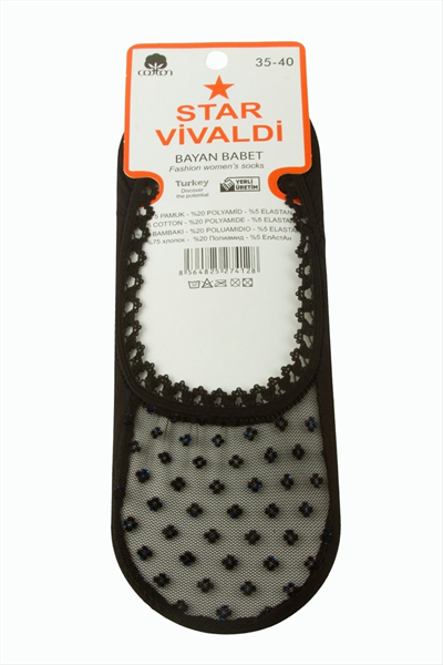 Çiçek Dantel Babet Çorap