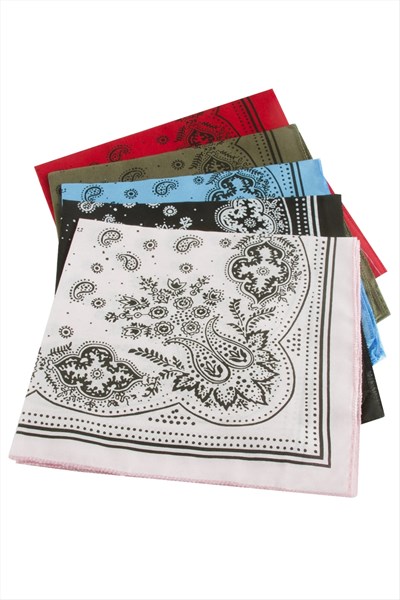 Çiçek Desenli Keten Bandana 50*50