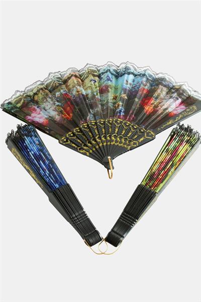 Çiçek Desenli Yelpaze