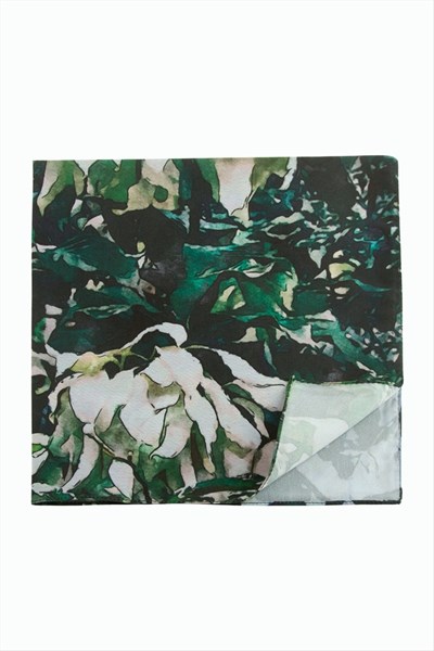 Çiçek Desenli Zr Şifon Fular 50*50 cm