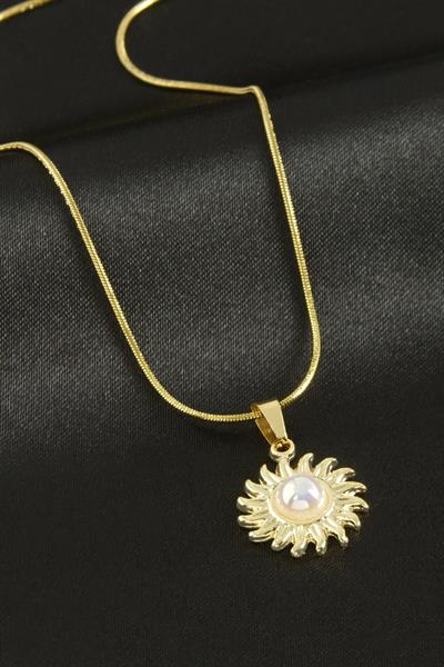 Çiçek İnci Çelik Kolye