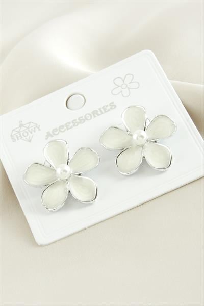 Çiçek İnci Mineli Küpe