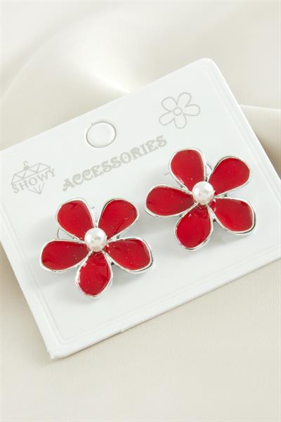 Çiçek İnci Mineli Küpe