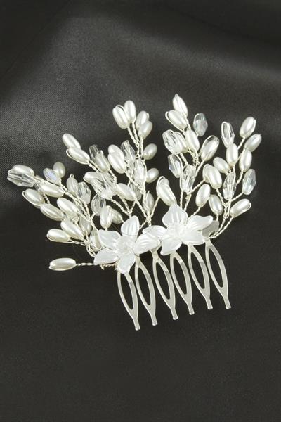 Çiçek İnci Yan Toka