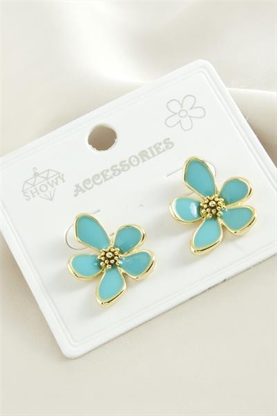 Çiçek Mineli Küpe