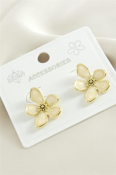 Çiçek Mineli Küpe