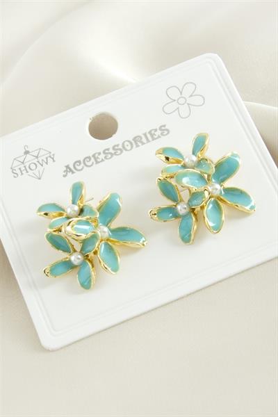 Çiçek Mineli Küpe