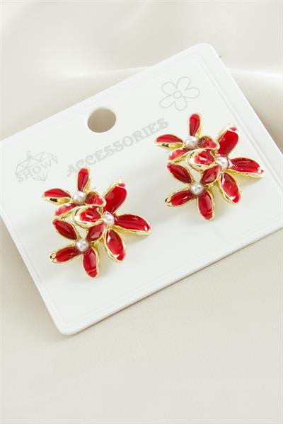 Çiçek Mineli Küpe