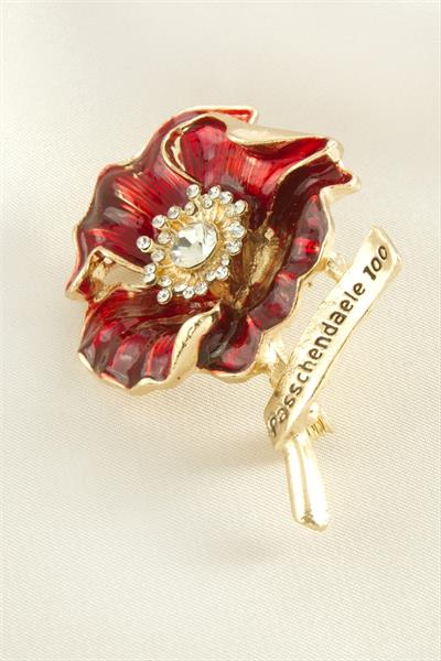 Çiçek Mineli Taşlı Broş