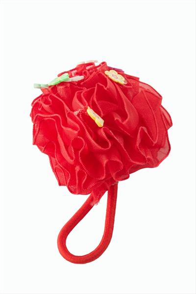 Çiçek Ponponlu Lastikli Toka