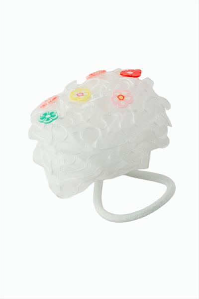 Çiçek Ponponlu Lastikli Toka